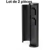 Lot de 2 Multiprises Bornes rondes noires 2 Prises Électriques Pour Jardin Et Extérieur
