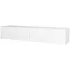 HELLOSHOP26 Meuble TV 135 x 31 x 25 cm blanc