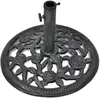 HELLOSHOP26 Pied socle base de parasol en fonte 35/38/48 mm 12 kg 48 cm noir