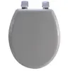 Arvix - Abattant wc en bois compresse hdf uni taupe Charnieres plastiq...