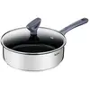 TEFAL Sauteuse Dailycook en inox - Ø 24 cm - Avec couvercle en verre -...