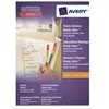 Avery - 5258501 - 1 jeu intercalaires polypro perforées blanc touches assorties readyindex (sommaire personnalisable). a4. impre