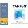 Canson Montval - Papier aquarelle A3 29,7 x 42 cm 12 feuilles Blanc na...
