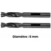 Forets à dépointer - FACOM - Jeu de 2 - Acier HSS - Diamètre 6 mm