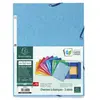 EXACOMPTA Chemise 3 rabats à élastiques carte A4 Couleurs Assorties