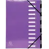 Trieur 12 compartiments Exacompta Iderama A4 Violet