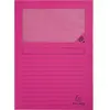 Exacompta - 100 pochettes/chemises en coin à fenêtre recyclées - Exacompta Fuchsia