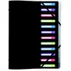 EXACOMPTA Trieur 24x32cm Polypropylène 12 Compartiments Noir