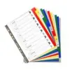 Intercalaires polypro - 12 positions - Mensuel - A4 - Exacompta