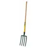 LEBORGNE Fourche à bêcher douille 4 dents 30cm avec manche pomme en bo...
