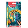 Crayons de couleur - Maped - Jungle Fever - 12 Crayons Jumbo - Ultra vives - Ergonomiques