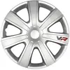 ADNAUTO 4 Enjoliveurs 13p Carbon Look - Silver - 4RACING