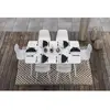 Table de jardin rectangulaire en aluminium - JARDILINE - Corfou - Blan...