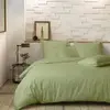 Housse de couette 240x260 cm + taies doreiller percale 80 fils Sauge