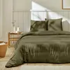 Parure de lit 220x240 cm Gaze de Coton Kaki