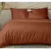 Parure de lit 140x200 cm - Percale de coton - Terracotta