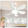 COOCHEER 52cm Silencieux Ventilateur de Plafond avec Lumière et Telecommande, 40W Lampe Ventilateur Plafond avec Douille E27, Dimmable led Ventilateur Plafond