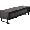 Support TV - ERARD 37610 - Meuble de rangement - 160 cm - Carbone - Bois, acier, verre trempé