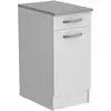 Meuble bas de cuisine OSLO - Blanc - L 40 x P 60 x H 86 cm - 1 porte +...