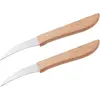 Set van 2 Nirosta keukenschillers met houten handvatten, 16 cm