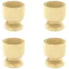 Set van 4 design houten eierdopjes Fackelmann Wood Edition