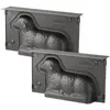 Moules à gâteaux 3D en forme d'agneau pascal - ZENKER Special Season - Lot de 2 - Capacité 900 ml