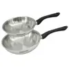 Set 2 poêles 20 et 24 cm en inox Fackelmann Geneva