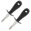 Fackelmann 9325550 Set van 2 oestermessen, mes om oesters te openen, o...
