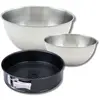 Zenker 9382950 Springvorm met scharnier 20 cm 2 Mengkommen RVS, Spatel...