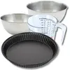 Zenker bakset met antiaanbak quichevorm Lorraine van 30 cm, 2 mengkomm...