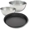 Zenker deegset met quichevorm van 30 cm (Quiche Lorraine), 2 mengkomme...