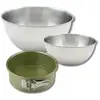 Zenker 9368250 Springvorm met scharnier 20 cm, 2 RVS mengkommen, Silic...