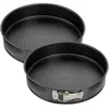Set van 2 Zenker zwarte metallic springvormen van 30 cm.