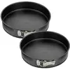 Set van 2 Zenker zwarte metallic springvormen van 24 cm.