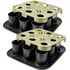 Set van 2 individuele bakvormen met 9 holtes en deksels, 29 x 29 cm, Z...