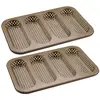 Set van 2 geperforeerde broodvormen voor 4 mini-baguettes, 33 x 22 cm,...