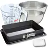 Set pâtisserie avec moule rectangulaire de 42 x 29 cm en acier émaillé...