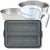 Bakset van Zenker met 2 siliconen baguettevormen (36 x 26 cm), 2 mengk...
