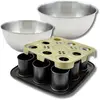 Zenker individuele cakebakset met 9 vormpjes en deksel, 2 mengkommen e...