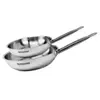 Set de 2 poêles 24 et 28 cm en inox Fackelmann Eterna
