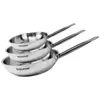 Set de 3 poêles 20 24 et 28 cm en inox Fackelmann Eterna