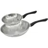 Set 2 poêles 20 et 28 cm en inox Fackelmann Geneva