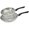 Set 2 poêles 24 et 28 cm en inox Fackelmann Geneva