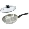 Set poêle 24 cm en inox et couvercle verre Fackelmann Geneva