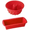 Fackelmann Moule à kougelhopf et moule à cakes en silicone rouge Dr. Oetker Flexxibel Love 9926350