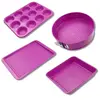 Fackelmann Ensemble de 4 moules fuchsia de 23 à 38 cm Tasty Pâtisserie