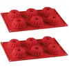 Lot de 2 moules à kougelhofs en silicone rouge FACKELMANN Flexxibel Lo...