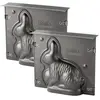 Lot de 2 moules à gâteaux 3D - ZENKER - Forme de lapin de Pâques - 600...
