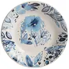 TREND'UP Assiette Creuse Jardin Bleu 20,5 Cm (Lot De 6)