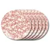 Assiette Plate Léa Rouge 27 Cm (Lot De 6)